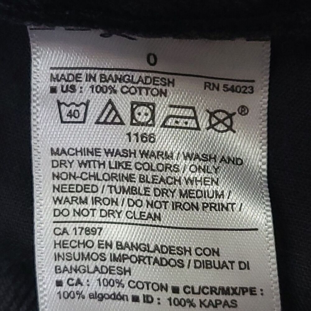 Old Navy Size 0 Black O.G Short High-Rise Button Fly Denim Jean Booty Shorts Y2K - Picture 9 of 9